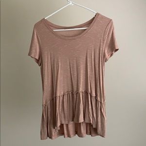 Dusty pink flowy peplum